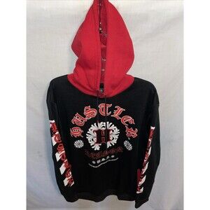 Reason Hustler Men’s Fashion Hoodie Size 2X Black Red Spell Out